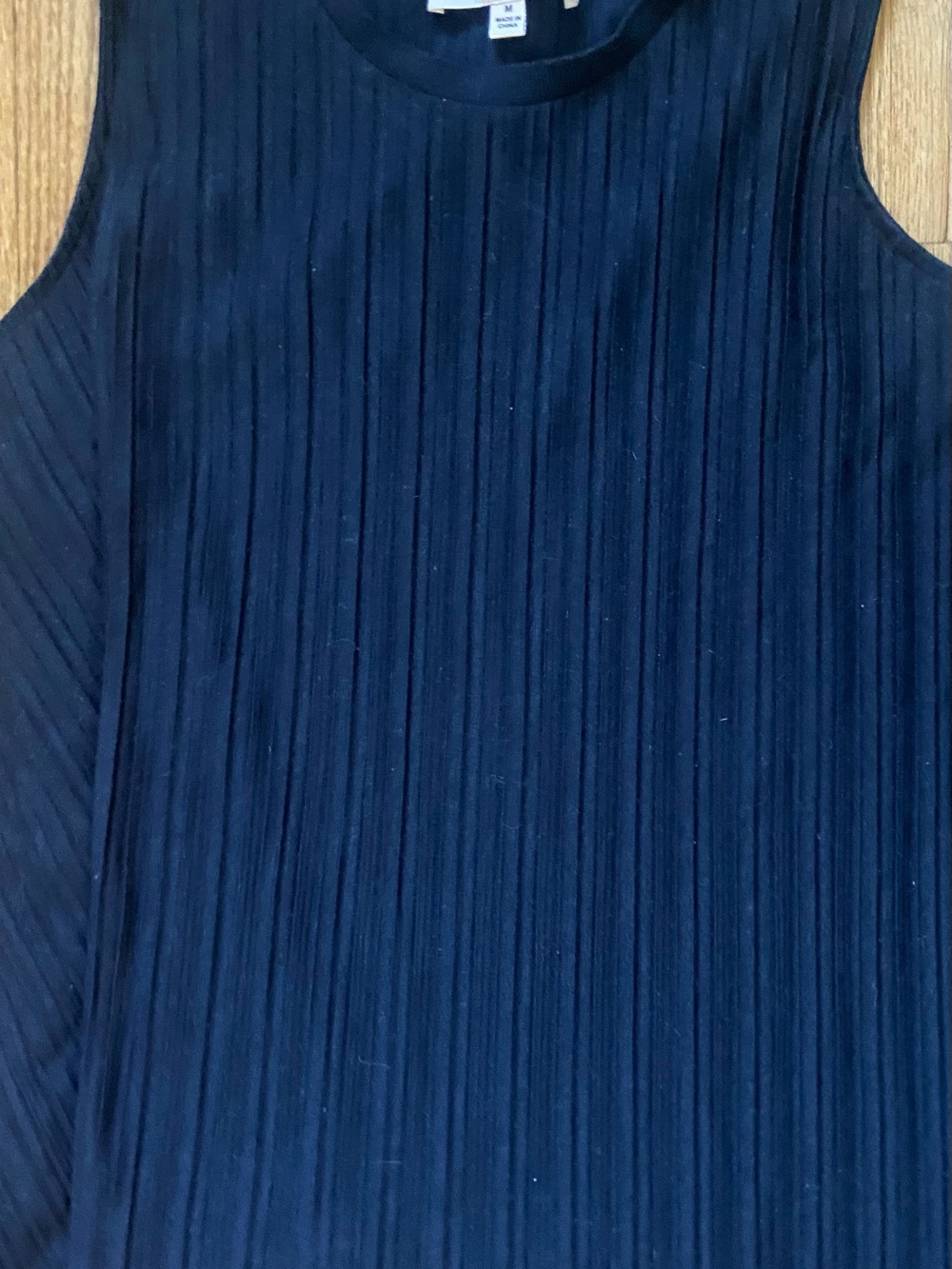 Philosophy Ribbed Navy Blue Sleeveless Tank Top